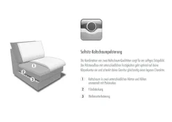 Die PlanBar Ecksofa »PN-EM20061, wahlweise frei im Raum stellbar« wahlweise mit echt bezogenem Rücken und Sitztiefenverstellung
