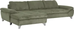 Die PlanBar Ecksofa »Recamiere MP-IN14007 L-Form, Breite 318 cm« wahlweise mit Schlaffunktion und verstellbaren Kopfstützen