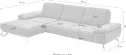 Die PlanBar Ecksofa »ZE-EM18063, Breite 322 cm« wahlweise mit Sitztiefen- und Armteilverstellung