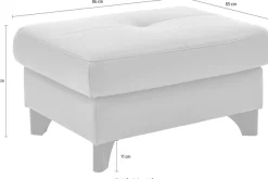 Die PlanBar Hocker »PN-EM23166« Aufklappbar mit Stauraum, stylische Metallfüße