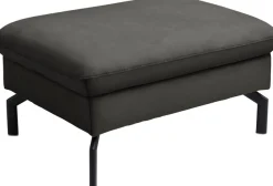 Die PlanBar Hocker »PN-EM20028 Breite 87 cm« hochwertiges Glattleder, stylische Metallfüße