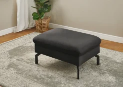 Die PlanBar Hocker »PN-EM20028 Breite 87 cm« hochwertiges Glattleder, stylische Metallfüße