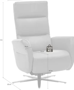 Die PlanBar Relaxsessel »PN-RS20038 mit Metallsternfuß inkl. Relaxfunktion und Kopfverstellung« 1 Stk. tlg. 360° drehbar, mit Gasdruckverstellung