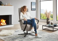 Die PlanBar Relaxsessel »ZE-RS20038 inkl. Relaxfunktion und Kopfteilverstellung« 1 Stk. tlg. 360° drehbar, wahlweise mit Gasdruckverstellung