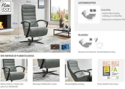 Die PlanBar Relaxsessel »ZE-RS20038 inkl. Relaxfunktion und Kopfteilverstellung« 1 Stk. tlg. 360° drehbar, wahlweise mit Gasdruckverstellung