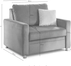 Die PlanBar Schlafsofa »MP-PD19021« mit Längsschläferfunktion 80x210 cm