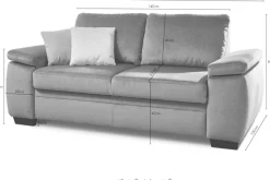 Die PlanBar Schlafsofa »MP-PD19021« mit Längsschläferfunktion 140x210 cm