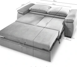 Die PlanBar Schlafsofa »MP-PD19021« mit Längsschläferfunktion 140x210 cm
