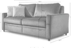 Die PlanBar Schlafsofa »MP-PD19021« mit Längsschläferfunktion 80 bzw. 160x210 cm