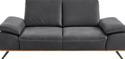 Die PlanBar 2,5-Sitzer »PN-EM18063, B: 206 cm. mit Kontrastnaht« optional mit echt bezogenem Rücken, Sitztiefen- und Armteilverstellung