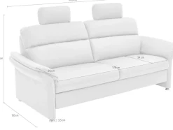 Die PlanBar 3-Sitzer »PN-EM16031, Breite 228 cm, mit Kopfstützen« wahlweise mitRelaxauszug