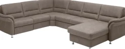 Die PlanBar Wohnlandschaft »ZE-EM16033 U-Form, Breite 330 cm« wahlweise mit Kopfstützen und Schlaffunktion