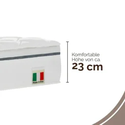 DI QUATTRO Komfortschaummatratze »23cm, Wave 3D, Wendematratze mit zwei Härtegraden« 23 cm hoch Raumgewicht: 30 kg/m³ 1-tlg., 1 Stk. tlg. Matratze in H2+H3 & H4+H5, 90x200, 140x200 und weitere Größen