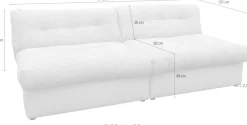 DOMO collection Big-Sofa »Caleo, 242 cm breit, modularers Sofa, großzügige Polsterung, Federkern« erweiterbar mit Eck- und Sofaelement