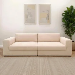 DOMO collection Big-Sofa »Dundee Megasofa Breite 276 cm, Taschenfederkern, fester Sitzkomfort« pflegeleichter, edler Strukturstoff in Chenille-Optik