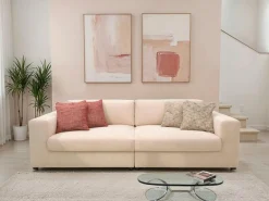 DOMO collection Big-Sofa »Dundee Megasofa Breite 276 cm, Taschenfederkern, fester Sitzkomfort« pflegeleichter, edler Strukturstoff in Chenille-Optik