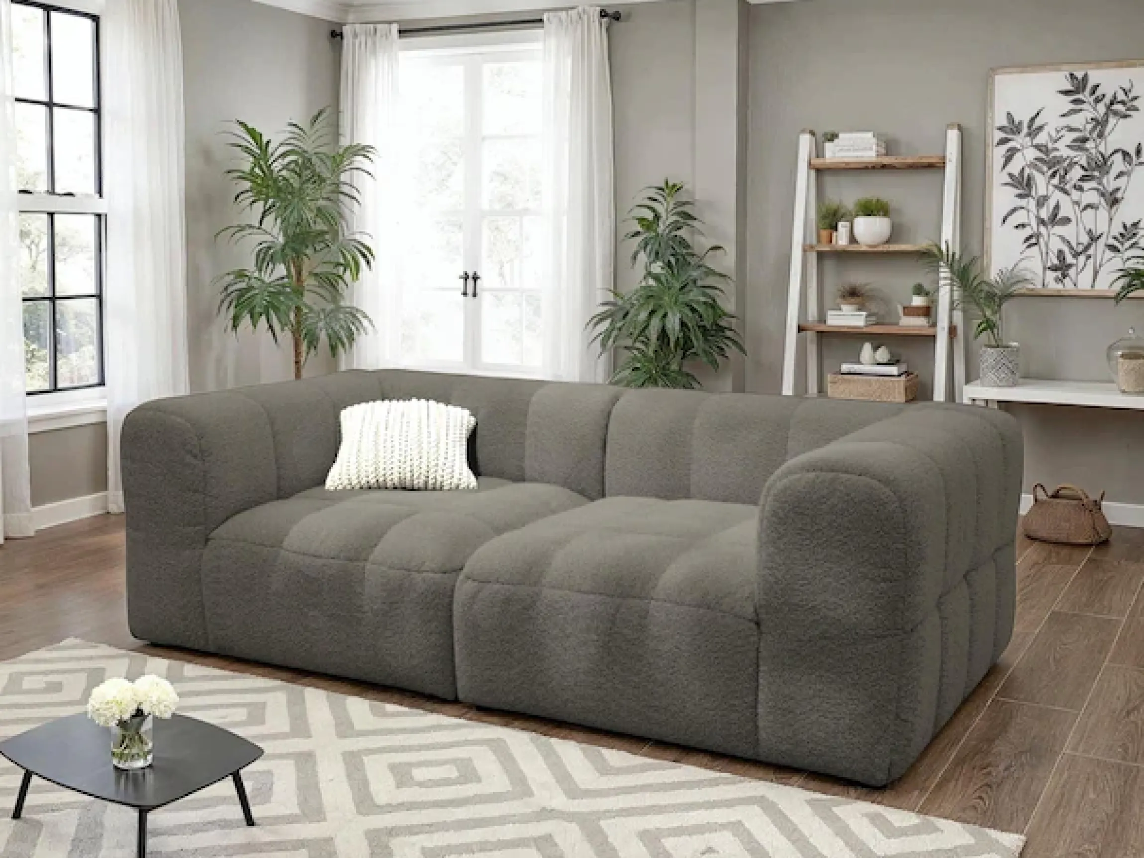 DOMO collection Big-Sofa »Ghent Megasofa in 2 Breiten, modern, bequem, Breite 220 oder 250cm« Mit Taschenfederkern und Kassettensteppung