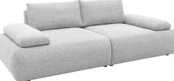 DOMO collection Big-Sofa »Évora Megasofa Breite 244 cm« Federkern, inkl. Armlehnenverstellung, Struktur grob, silber
