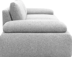 DOMO collection Big-Sofa »Évora Megasofa Breite 244 cm« Federkern, inkl. Armlehnenverstellung, Struktur grob, silber