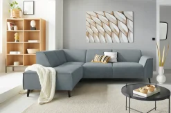 DOMO collection Ecksofa »Amora, bequem und zeitlos, L-Form« mit Federkern, Fußhöhe passend für gängige Saugroboter!
