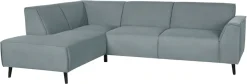 DOMO collection Ecksofa »Amora, bequem und zeitlos, L-Form« mit Federkern, Fußhöhe passend für gängige Saugroboter!