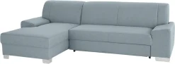 DOMO collection Ecksofa »Anzio L-Form, whlw. Bettfunktion, Federkern, hochwertig, Breite 271 cm« wahlweise mit Bettfunktion und Federkern