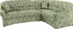 DOMO collection Ecksofa »Bahia L-Form, B/T: 256/200 cm, belastbar bis 140kg/Sitz, mit Federkern« Microfaser, natur