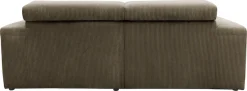 DOMO collection Ecksofa »BRANDON inkl. Kopfteilverstellung,214x100x80 cm, L-Form« Cord, schlamm