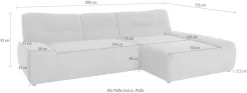 DOMO collection Ecksofa »Cesena moderne Polsterecke mit flachen Armlehnen, L-Form« fester Sitzkomfort, frei im Raum stellbar
