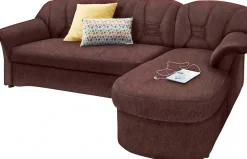 DOMO collection Ecksofa »ELVA 233x142 cm, elegante Rückensteppung, L-Form« whlw. mit Bettfunktion und Federkern