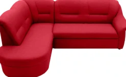DOMO collection Ecksofa »Faenza für kleine Räume, Stellmaße 232x176cm, komfortabel, L-Form« mit Ottomane, zeitlos, elegante Armlehnen, wahlweise mit Bettfunktion