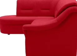 DOMO collection Ecksofa »Faenza für kleine Räume, Stellmaße 232x176cm, komfortabel, L-Form« mit Ottomane, zeitlos, elegante Armlehnen, wahlweise mit Bettfunktion