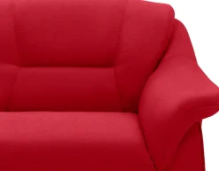 DOMO collection Ecksofa »Faenza für kleine Räume, Stellmaße 232x176cm, komfortabel, L-Form« mit Ottomane, zeitlos, elegante Armlehnen, wahlweise mit Bettfunktion