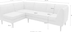 DOMO collection Ecksofa »Filho, individuell erweiterbar, Breite 241cm, outdoor geeignet« L-Formfür Terrasse, Garten und Balkon, speziell für Outdoor