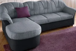 DOMO collection Ecksofa »FLORES Schlafsofa,233x142x86 cm, L-Form« whlw. mit Bettfunktion, whlw. mit Federkern