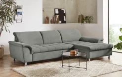 DOMO collection Ecksofa »FRANZI zeitlos und elegant, moderne Sitzheftung, L-Form« wahlweise mit Kopfteilverstellung (dann Tiefe: 170 cm)