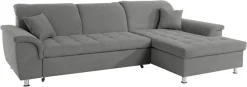 DOMO collection Ecksofa »FRANZI zeitlos und elegant, moderne Sitzheftung, L-Form« wahlweise mit Kopfteilverstellung (dann Tiefe: 170 cm)