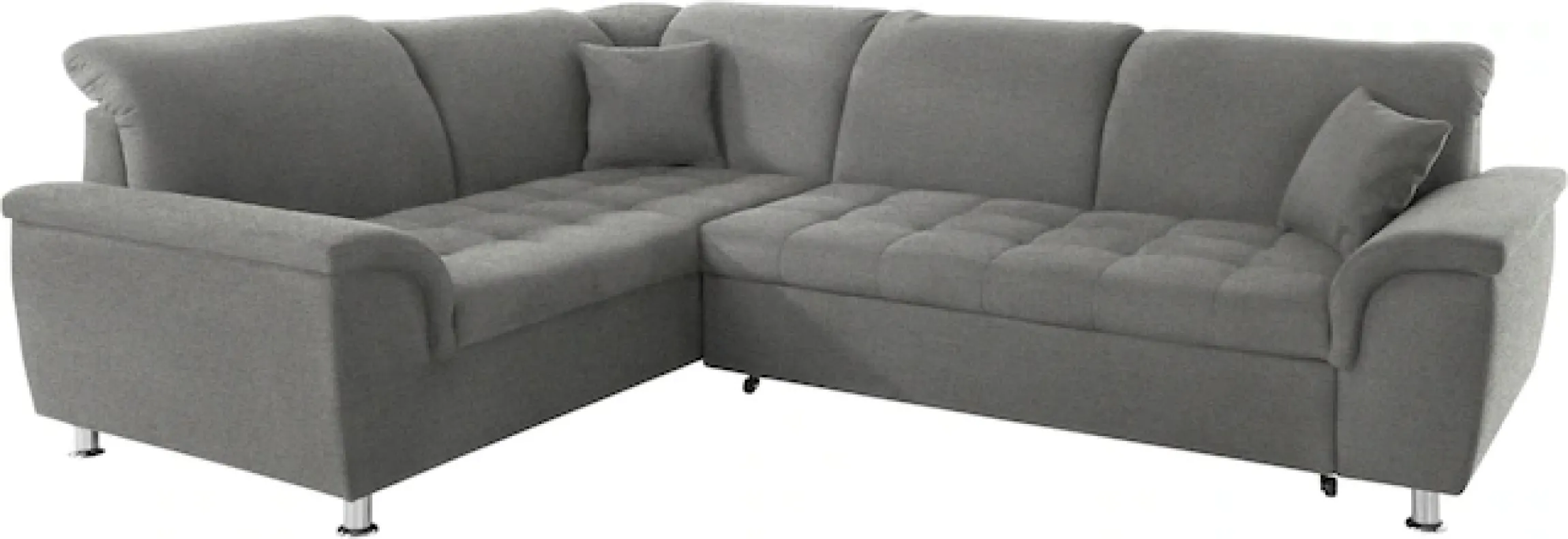 DOMO collection Ecksofa »FRANZI zeitlos und elegant, moderne Sitzheftung, L-Form« wahlweise mit Kopfteilverstellung (dann Breite: 275 cm)