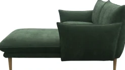 DOMO collection Ecksofa »Leuven kompakte Stellmaße, Breite 200 cm, schmale Armlehnen, L-Form« angenehm feste Polsterung, bodenfrei, 19 cm hohe Holzfüße