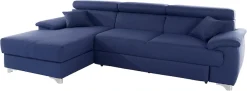 DOMO collection Ecksofa »Mira, inklusive Kopfteilverstellung für mehr Wohlfühlkomfort, L-Form« wahlweise mit Bettfunktion und Bettkasten, elegant und modern