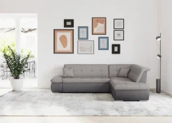 DOMO collection Ecksofa »MORIC 273x216 cm, L-Form, auch in Cord« wahlweise mit Bettfunktion und Armlehnenverstellung, auch in Cord
