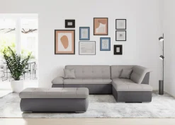 DOMO collection Ecksofa »MORIC 273x216 cm, L-Form, auch in Cord« wahlweise mit Bettfunktion und Armlehnenverstellung, auch in Cord