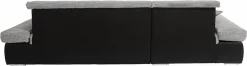 DOMO collection Ecksofa »MORIC 300x172 cm, XXL-Sofa mit viel Platz, L-Form, auch in Cord« wahlweise mit Bettfunktion und Armteilverstellung, schwarz-weiß-grau