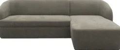 DOMO collection Ecksofa »Orbis, modernes, klares Design mit schmalen, abgerundeten Armlehnen« whlw. mit Bettfunktion u./o. Bettkasten, aus Luxus- Microfaser