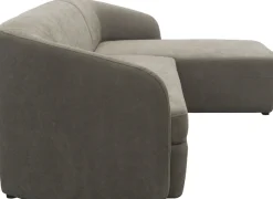 DOMO collection Ecksofa »Orbis, modernes, klares Design mit schmalen, abgerundeten Armlehnen« whlw. mit Bettfunktion u./o. Bettkasten, aus Luxus- Microfaser