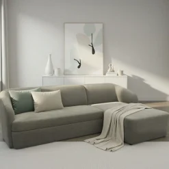 DOMO collection Ecksofa »Orbis, modernes, klares Design mit schmalen, abgerundeten Armlehnen« whlw. mit Bettfunktion u./o. Bettkasten, aus Luxus- Microfaser