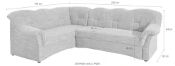 DOMO collection Ecksofa »Papenburg B/T/H: 242/190/84 cm L-Form« wahlweise mit Bettfunktion, Langer Schenkel links oder rechts