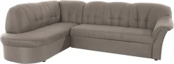 DOMO collection Ecksofa »Pegnitz, zeitlose und elegante Rückensteppung, Breite 246cm, L-Form« wahlweise mit Bettfunktion