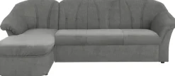 DOMO collection Ecksofa »Pegnitz, elegante Rückensteppung, kompakte Stellmaße 238/141cm, L-Form« wahlweise mit Bettfunktion