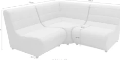 DOMO collection Ecksofa »Soleil, pflegeleichter und wetterfester Bezug« Outdoor, besonderes Design und Formgebung, individuell erweiterbar